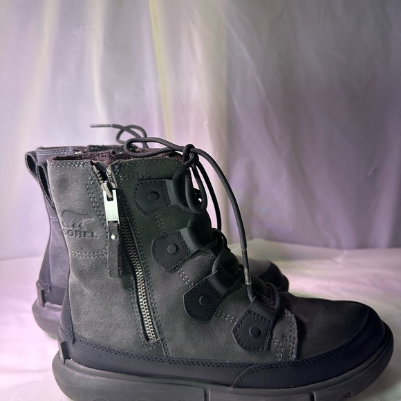 Sorel Dark Gray Suede Lace-Up Boots main image 6